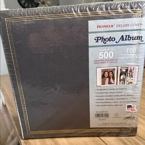 PIONEER Black Photo Album with Gold Trim